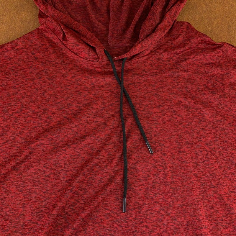 Real Essentials Mens Size 3X Red Dry Fit Short Sleeve Athletic Hoodie Tee New gallery