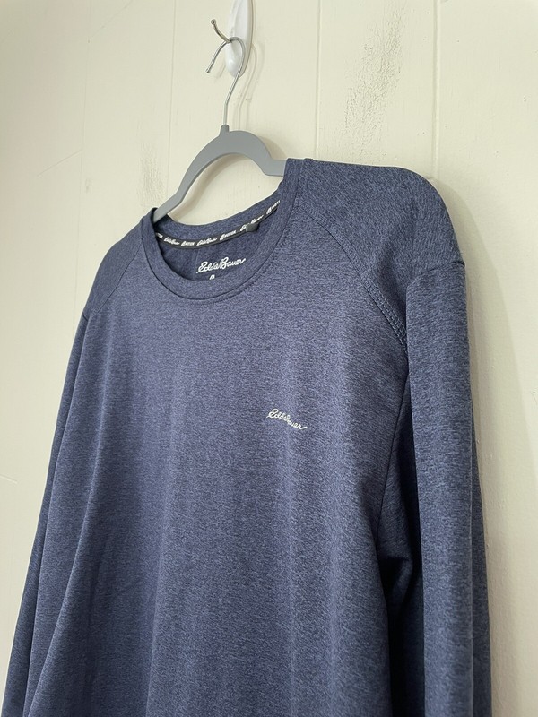 Eddie Bauer Motion Shirt Long Sleeve Blue Heathered Free Dry ~ Men’s Size XL gallery