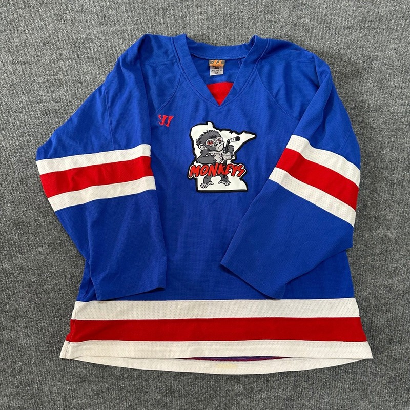 Warrior Hockey Jersey Mens Size M Blue Minnesota Monkeys Dreher 25 Mesh Athletic gallery
