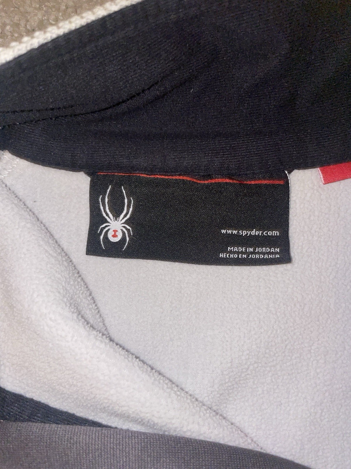 Spyder Men’s 1/4 Zip Mock Neck Long Sleeve Pullover Gray/Black Size L gallery