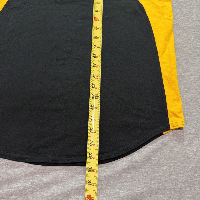 Men's Tank Top Large Two Tone Athleisure Workout Gymwear Lounge Black Yellow gallery