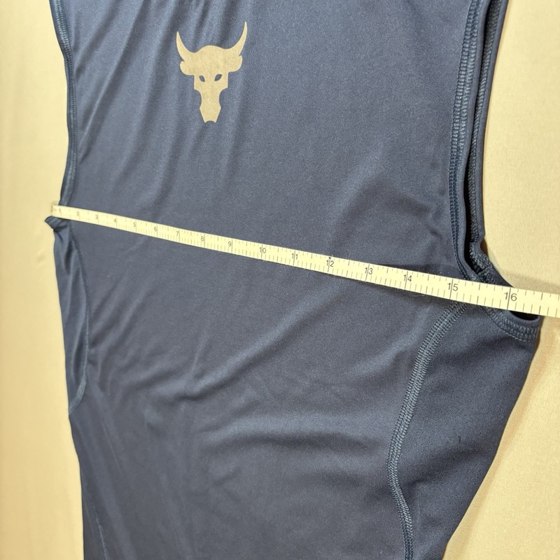 Under Armour Project Rock Compression Tank Top Men's M Blue Gym Weightlifting gallery