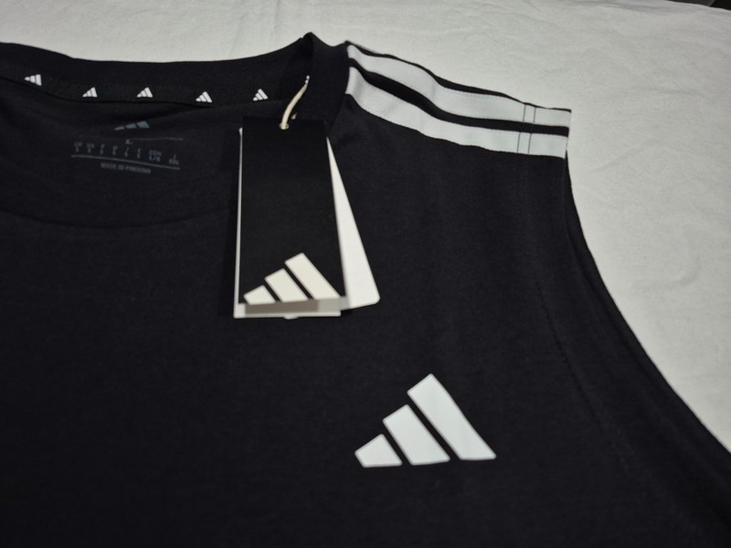 Adidas Men's 3S CO SL Black White Sports Training Tank Top KS7815 Basketball gallery