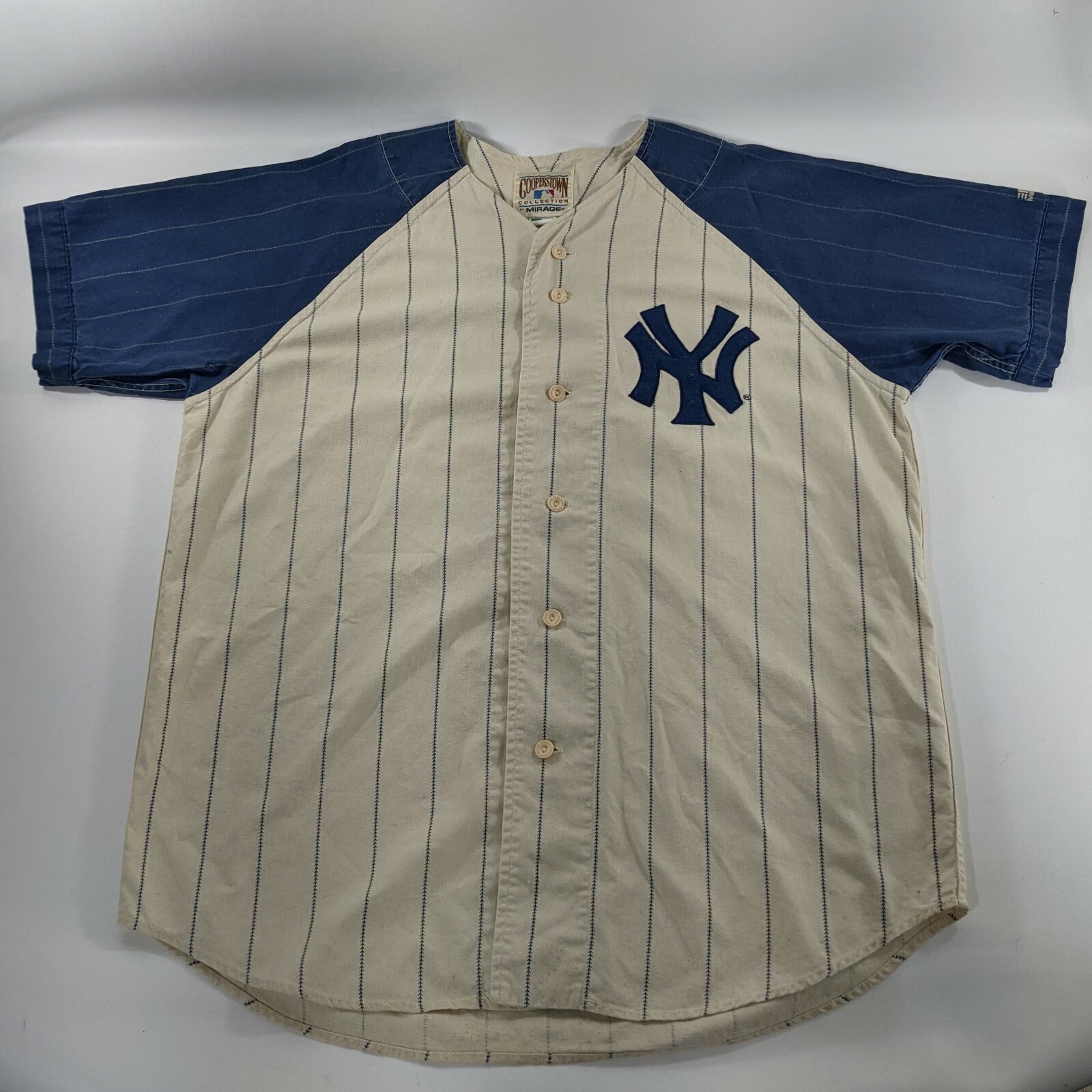 Vtg Mirage Cooperstown Collection Babe Ruth New York Yankees Jersey Mens XL gallery