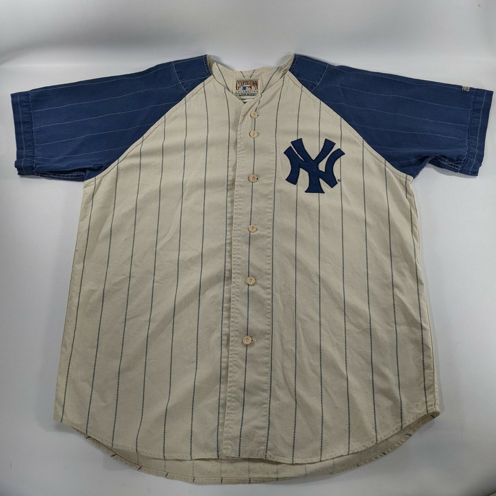 Vtg Mirage Cooperstown Collection Babe Ruth New York Yankees Jersey Mens XL