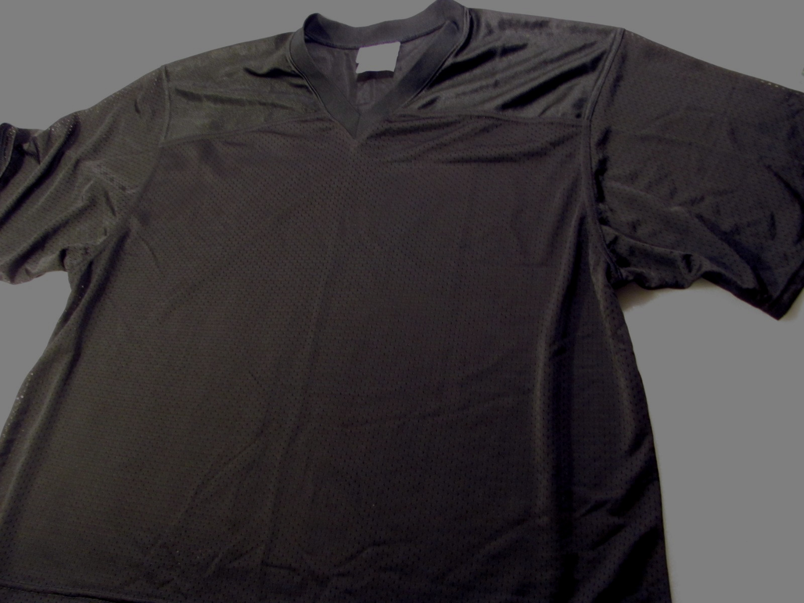 Teamwork Apparel Gym Jersey Mens 2XL Black Mesh Blank Workout Shirt Football Y2K gallery