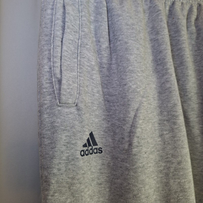 Mens Adidas Heather Gray/Black Sweatpants/Jogger Pants Size Small gallery