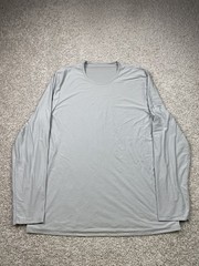 Lululemon Soft Jersey T Shirt Mens Large Gray Long Sleeve Performance Athletic