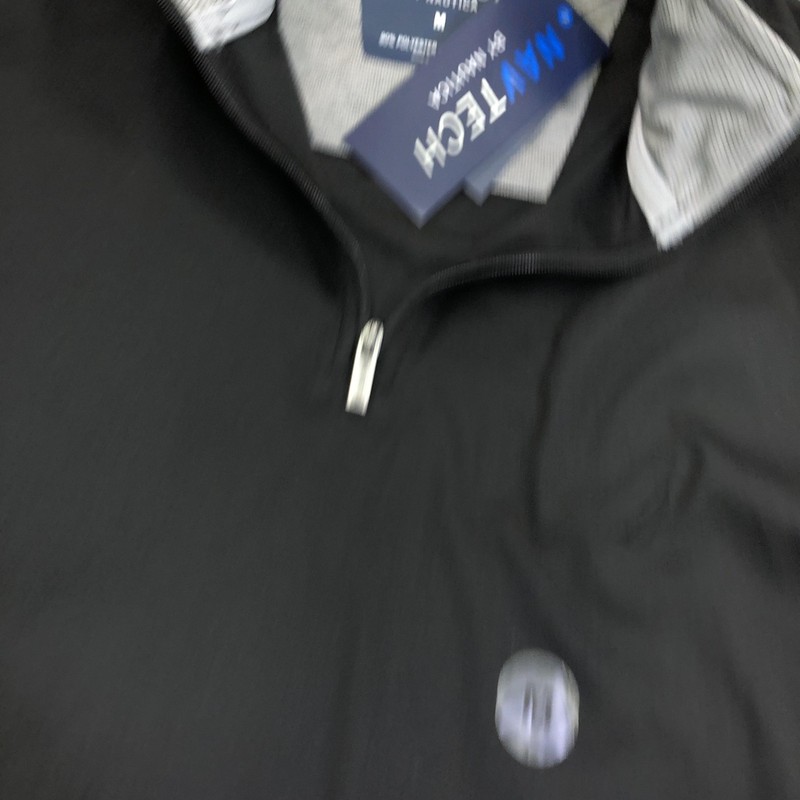 Nautica Pullover Mens Medium Black NAVTECH Long Sleeve 1/4 Zip Performance Top gallery