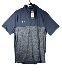 Under Armour Polo Shirt Men’s UA Size Medium Gray Heather Lightweight Zip NWT