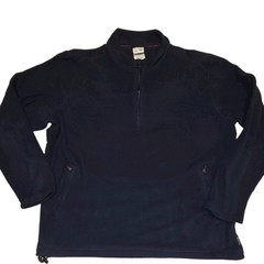 adidas ClimaWarm Men’s XL NAVY 1/4 Zip Mock Neck Pullover Fleece Pockets