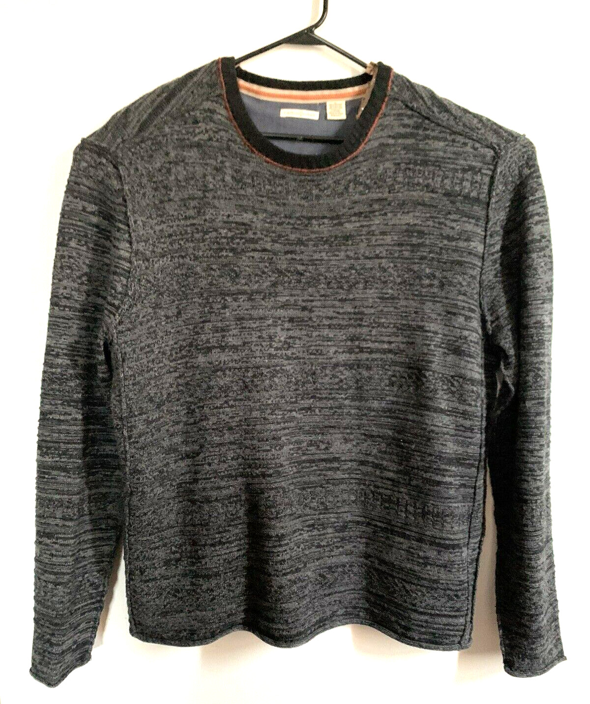 Carbon2Cobalt Men XL Grey Heathered Pullover Sweater Long Sleeve Viscose Blend gallery