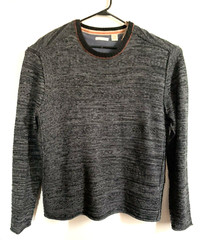 Carbon2Cobalt Men XL Grey Heathered Pullover Sweater Long Sleeve Viscose Blend
