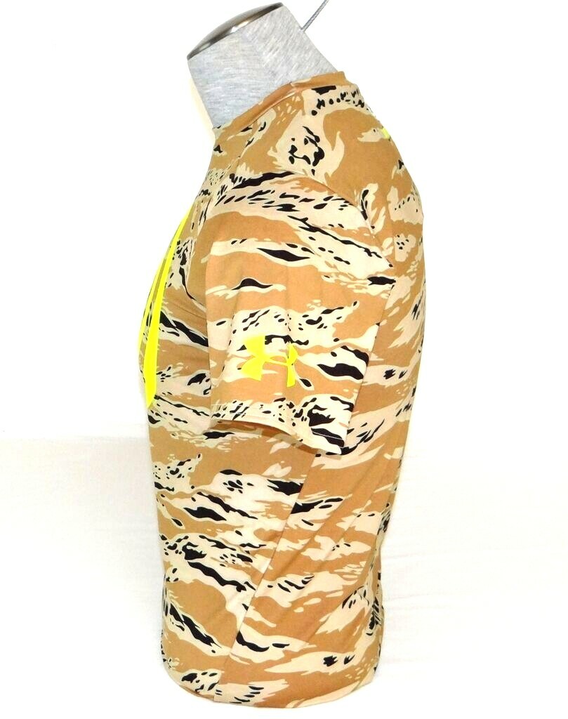 Under Armour Captain America Brown Camo & Neon Yellow Compression Shirt Mens NWT gallery