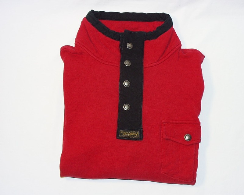 Polo Ralph Lauren 1/4 Zip/Snap Button Mock Neck Pullover, Red or Black, New gallery
