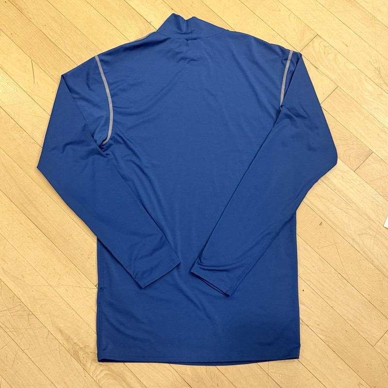 Nike Pro Compression Shirt Mens Large Blue Mock Neck Long Sleeve Dri-Fit Tight gallery