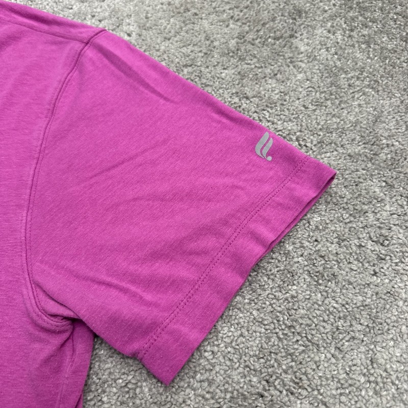 Fabletics Soft Stretch V-Neck T-Shirt Mens large Purple Tee Cotton Modal Blend gallery