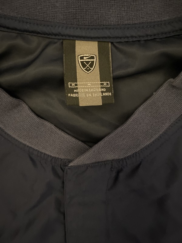Nike Golf V Neck Button Activewear Pullover Zip Pockets Blue Men’s Size Medium gallery