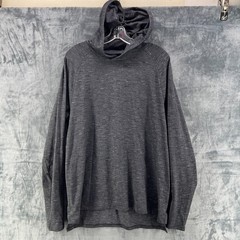 Lululemon Tech Hoodie Performance Pullover Mens Large Stretch Dark Gray Heather