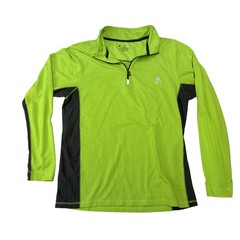 Psycho Bunny Mens Lime Green Quarter Zip Pullover Long Sleeve Shirt