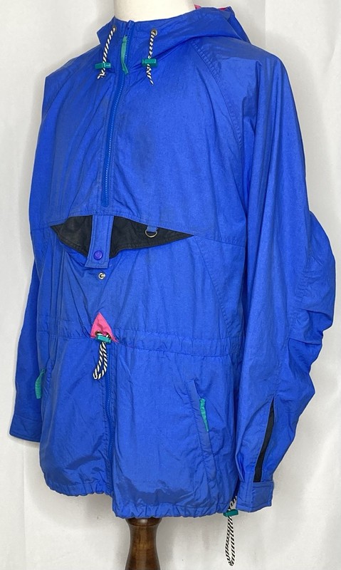 Helly Hansen Windbreaker Jacket Mens Large Hooded Anorak Pullover Blue Hiking gallery
