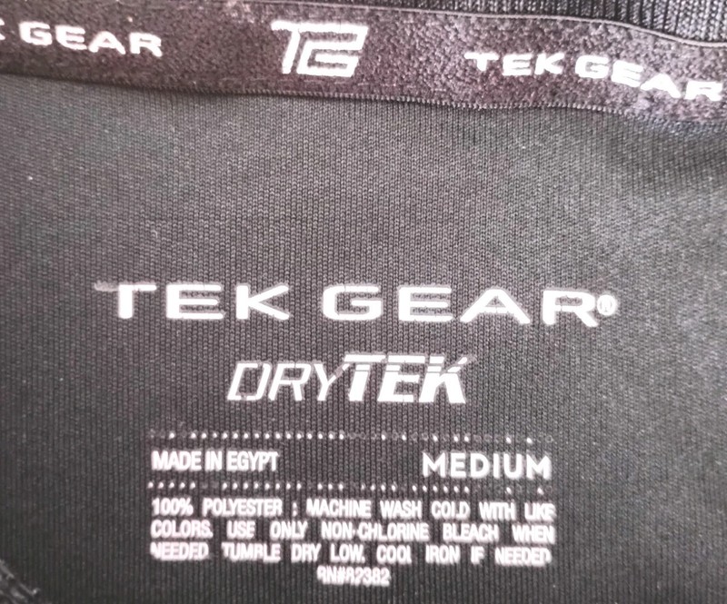 Tek Gear Dry Tek Men's Short Sleeve Athletic T-Shirt, Black And Gray Medium gallery