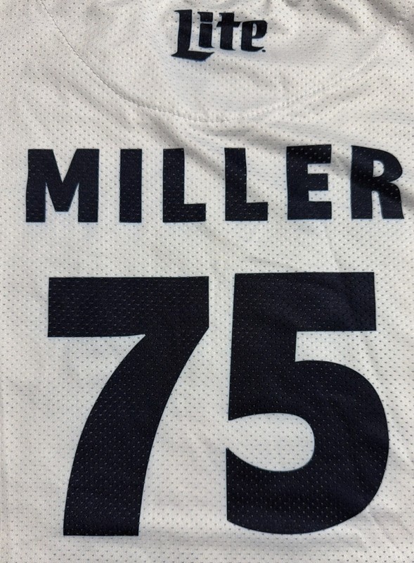 Miller Lite Beer Basketball Jersey #75 Miller Time Men’s XL Retro White Party gallery
