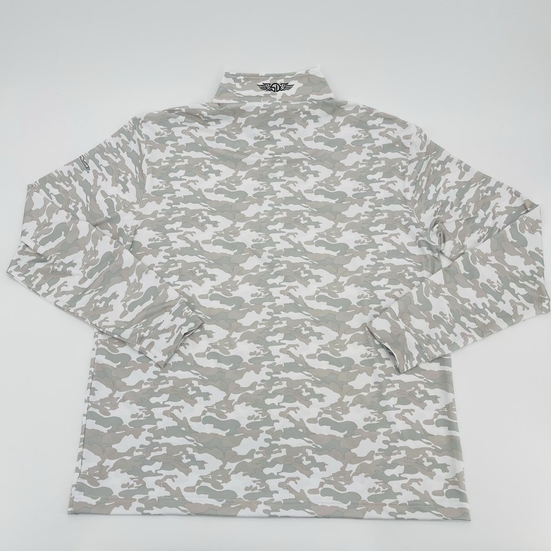 Straight Down 1/4 Zip Performance Pullover Mens Extra Large White Gray Camo gallery