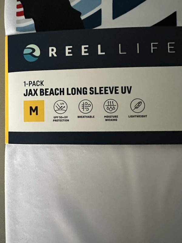 Reel Life 1-pack Jax Beach Long Sleeve UV Men’s M Brilliant White gallery