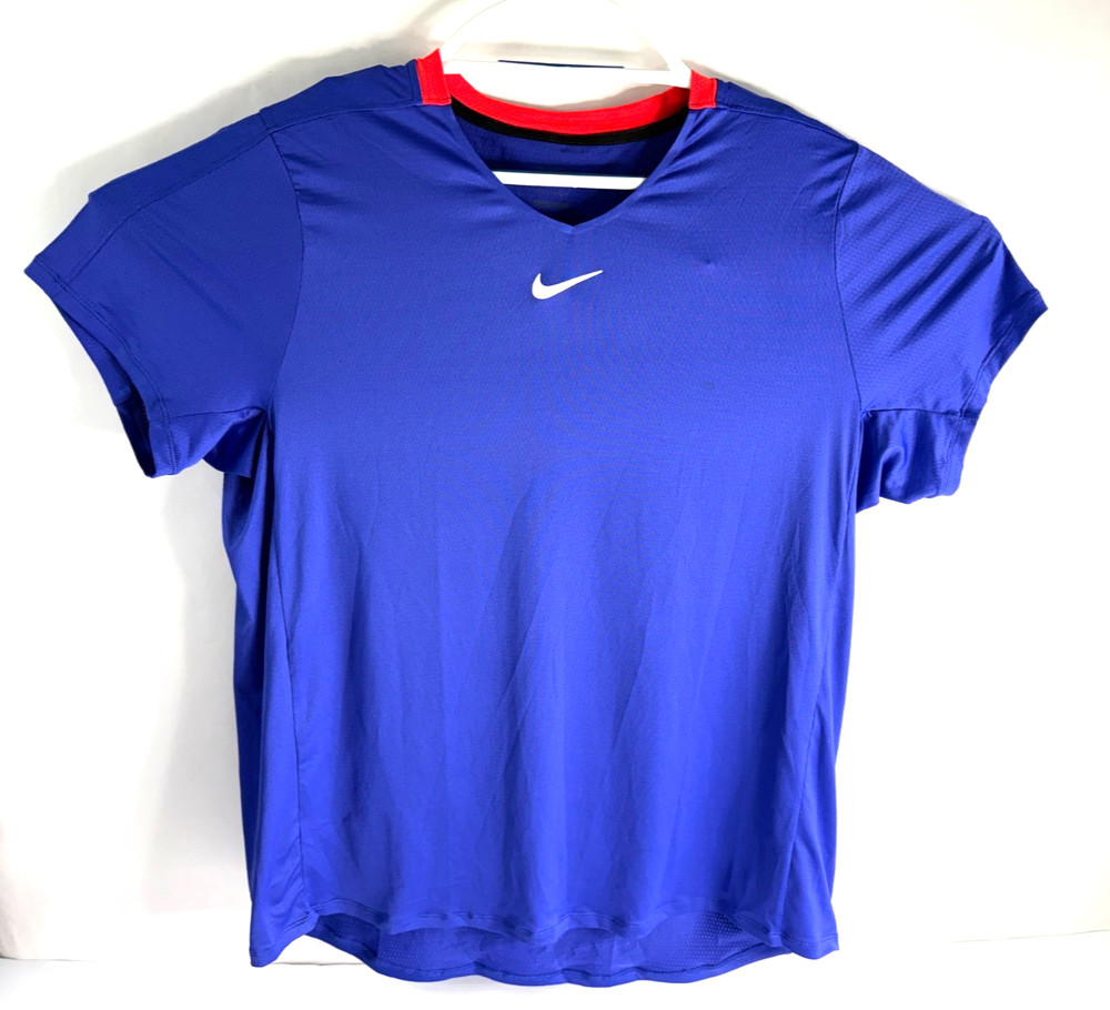 Nike DRI-FIT Advantage Tennis T-Shirt Blue Men's Size 2XL DD8317-430