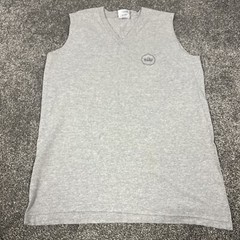 Vintage Nike Shirt Mens Large Mesh Tank Top Gray Made in USA Spellout