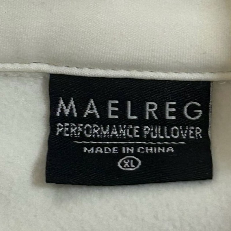 MAELREG Men's Off-White Performance Quarter-Zip Pullover gallery