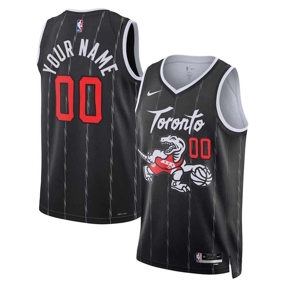 Custom Nike NBA 2026 Toronto Raptors Swingman City Edition Stitched Black Jersey gallery