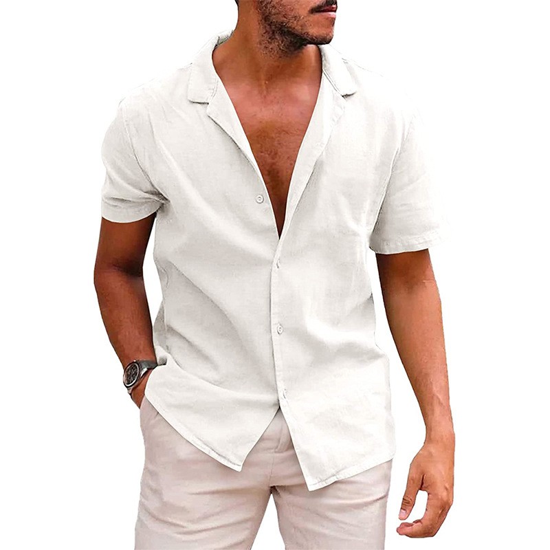 Men's Casual Button Down Short Sleeve Beach Shirt Lightweight and Breathable gallery