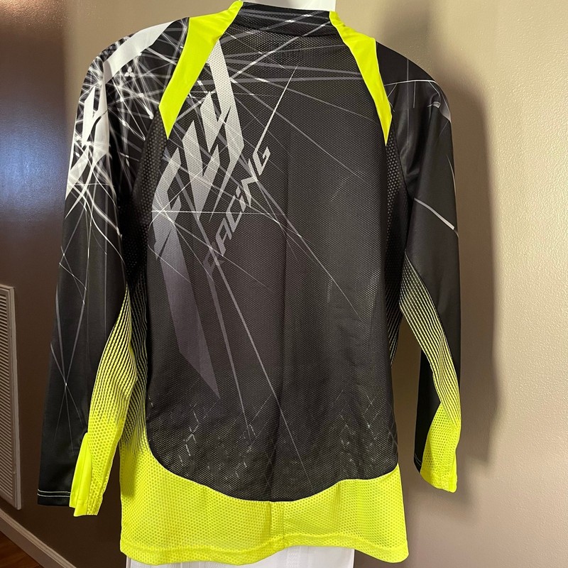 Fly Racing Evolution 2.0 Spike Jersey Mens Small Black Yellow Long Sleeve gallery