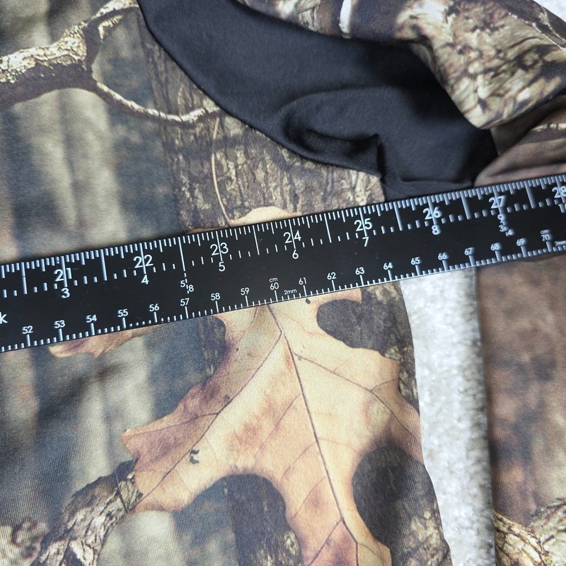 Mossy Oak Break-Up Infinity 1/4 Zip Pullover Mens XL Camo Black Mock Neck Top gallery
