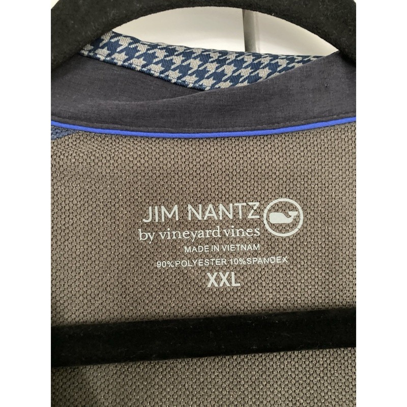 Jim Nantz Vineyard Vines Pullover Mens 2XL Houndstooth Golf 1/4 Zip Lightweight gallery