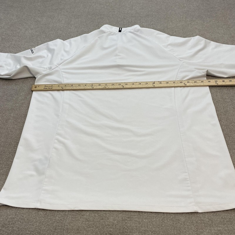 UNRL Pullover Shirt Mens 2XL White Quarter Zip Long Sleeve Athletic Nations Logo gallery
