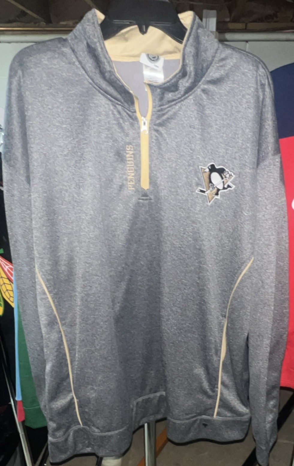 Pittsburgh Penguins NHL Size 2XL Quarter Zip Sweatshirt Officially Licensed NWT gallery