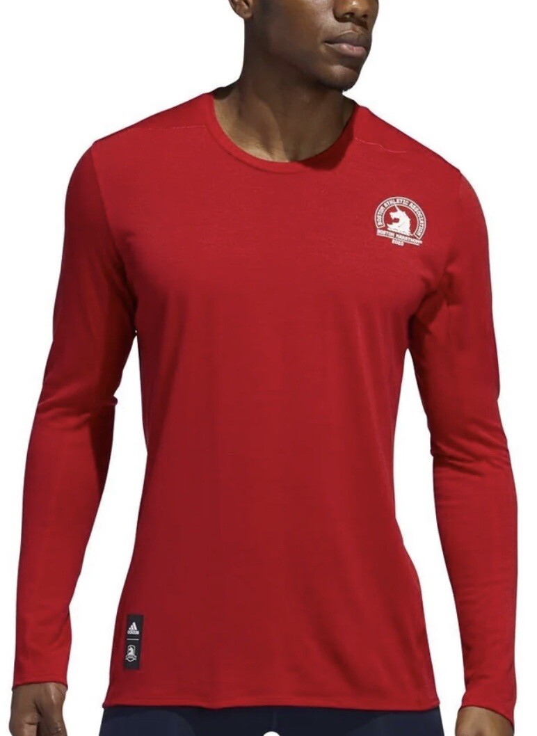 adidas 2020 Boston Marathon Long Sleeve Shirt Red - FQ6621 - Extra Large XL gallery