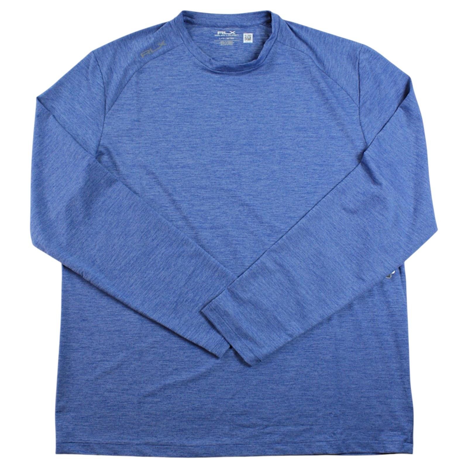 RLX Ralph Lauren Shirt Mens L Blue Long Sleeve Performance Pullover Tee $125 NEW gallery