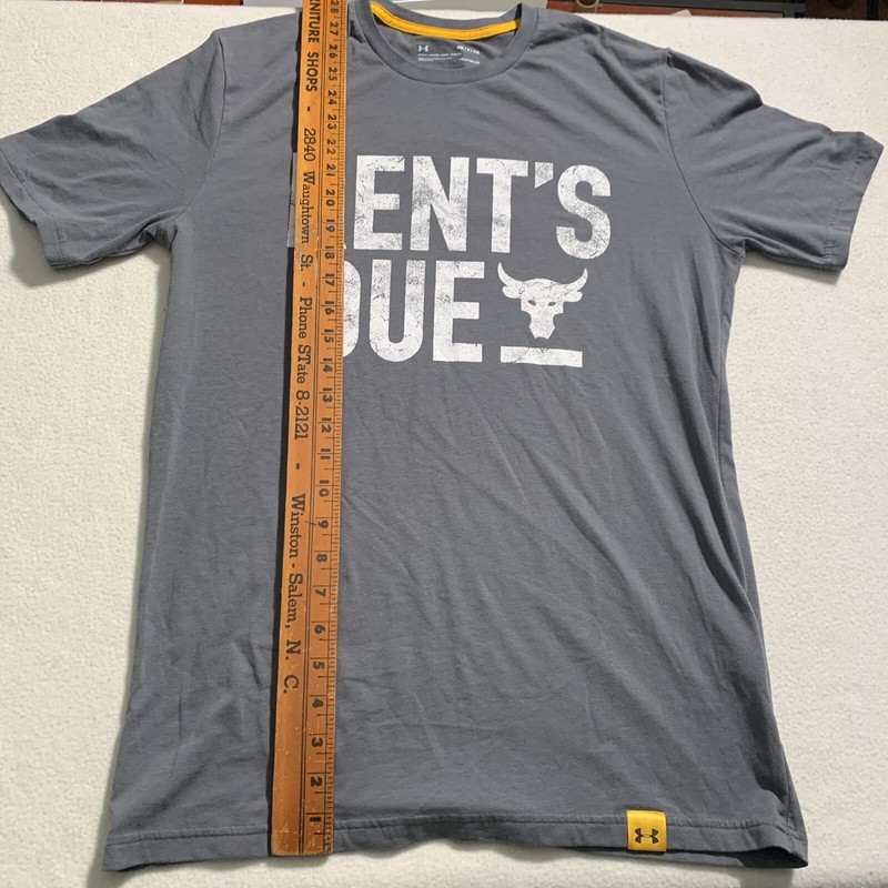 Under Armour Project Rock Shirt Mens Small Gray Rents Due gallery