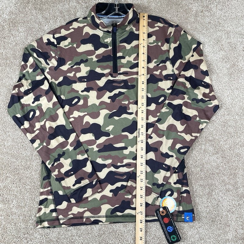 White Water Camo Shirt Mens M Hydroflex System 1/4 Zip UV Protection Hunting gallery