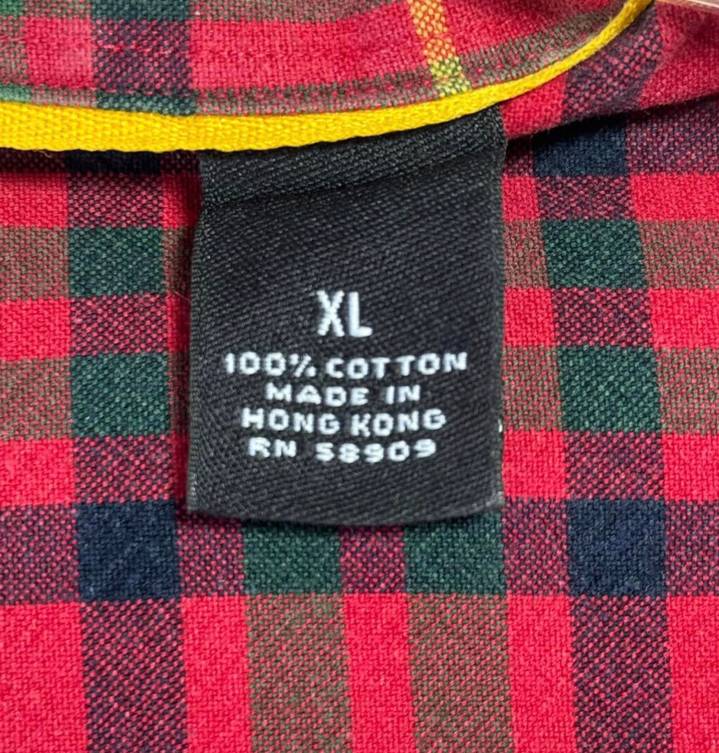 Roundtree & York Varsity Men's Long Sleeve Shirt- Size: XL - Color: Red Plaid gallery