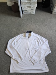MENS WALTER HAGAN LONG SLEEVE WHITE 1/4 ZIP GOLF PULLOVER SIZE XL PERFORMANCE