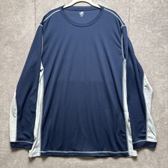 Alo Conquer Long Sleeve Performance Shirt Cool Fit Blue Gray XXL