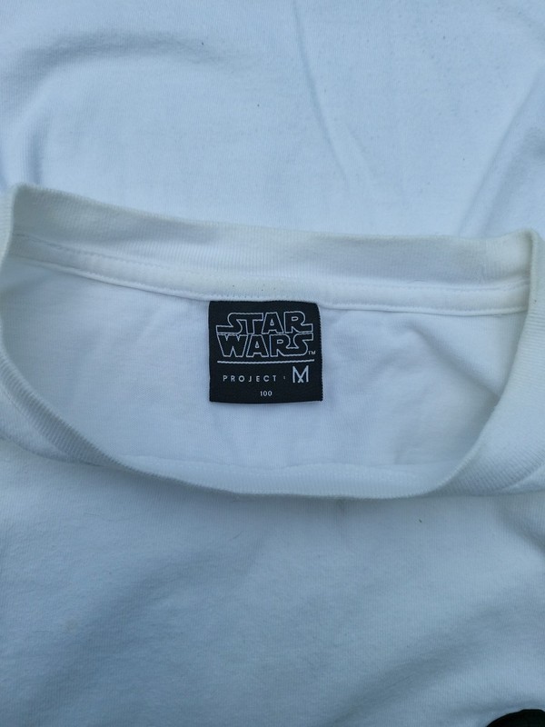Project X Unisex Star Wars Darth Vader White Cotton T-shirt Sz M gallery