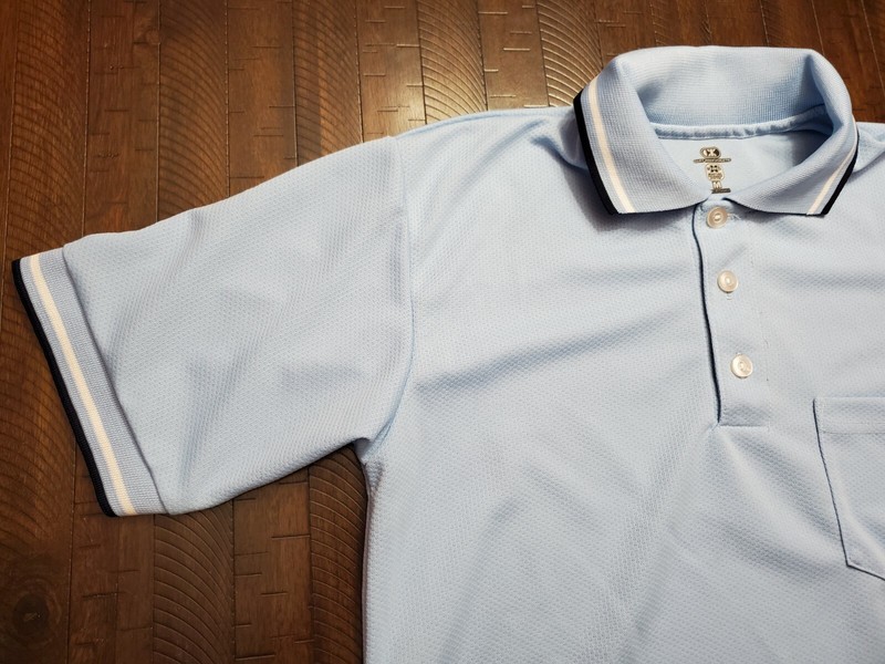 Cliff Keen Athletic Signature Series Gerry Davis Polo Mens Medium Blue gallery