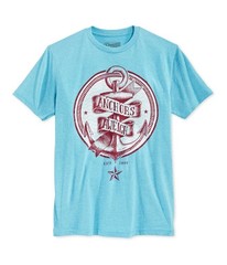 Retrofit Mens Anchor Graphic T-Shirt, Blue, Small
