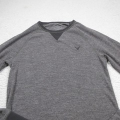 American Eagle Sweater Mens Small Gray Long Sleeve Pullover Preppy